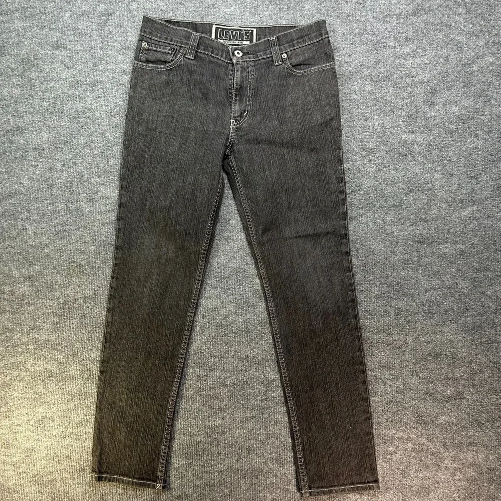Levi's 510 Super Skinny Jeans Men's Gray Denim Stretch Classic‎ Zip Fly - 32X28
